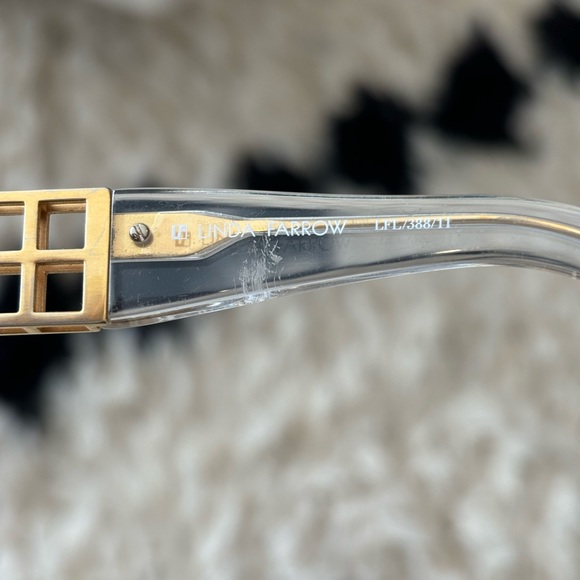 Linda Farrow 388 Clear Yellow Gold oversized Sunglasses - Picture 10 of 10